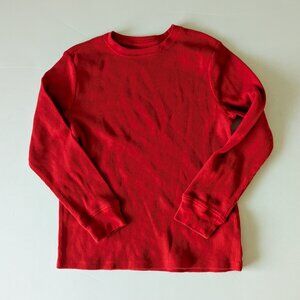 Boys' Solid Long Sleeve Thermal T-Shirt - Cat & Jack™ Red S VGUC